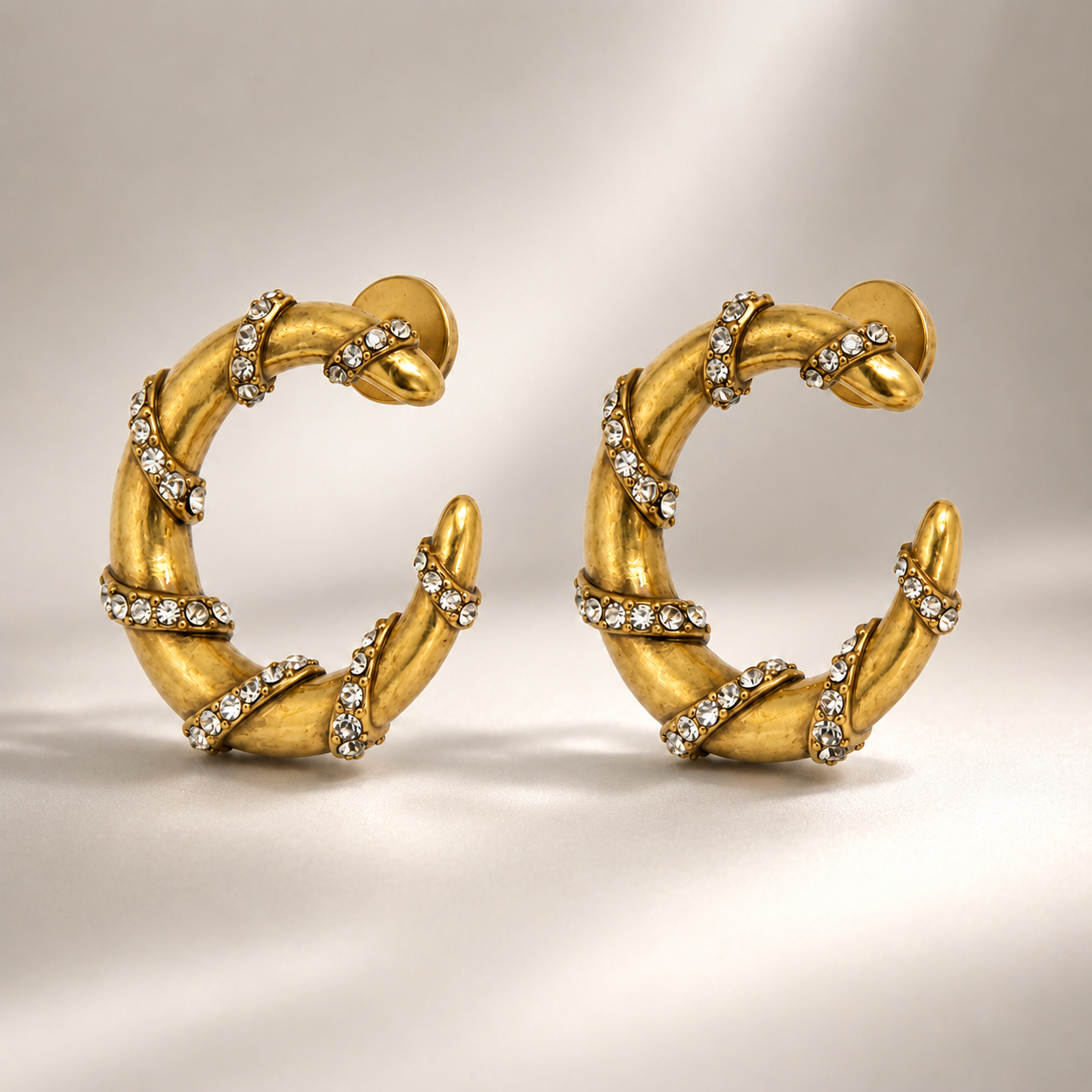 Aurelia Crystal Hoops