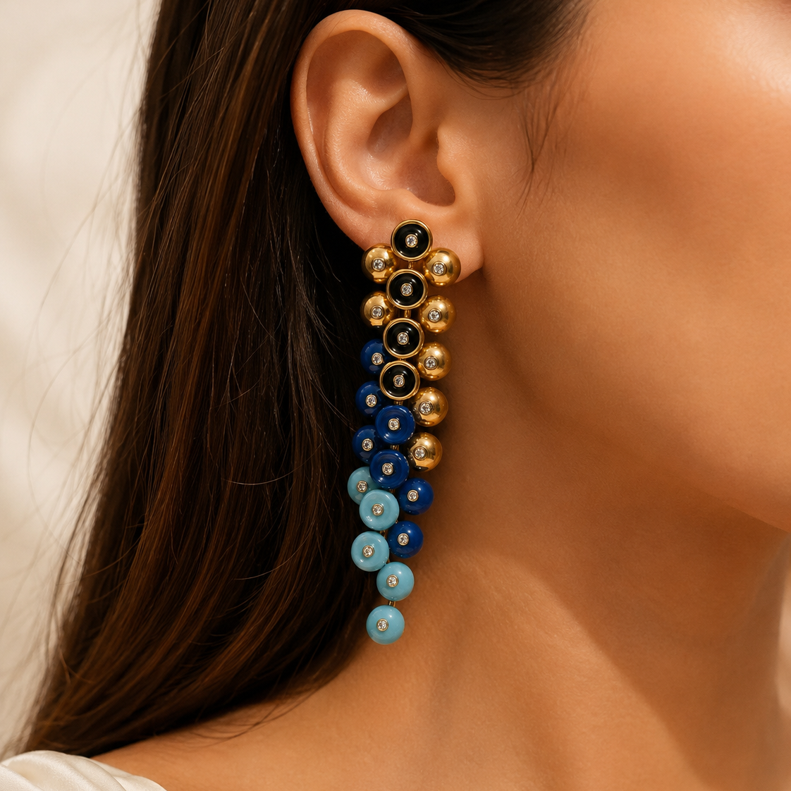 Azure Cascade Earrings