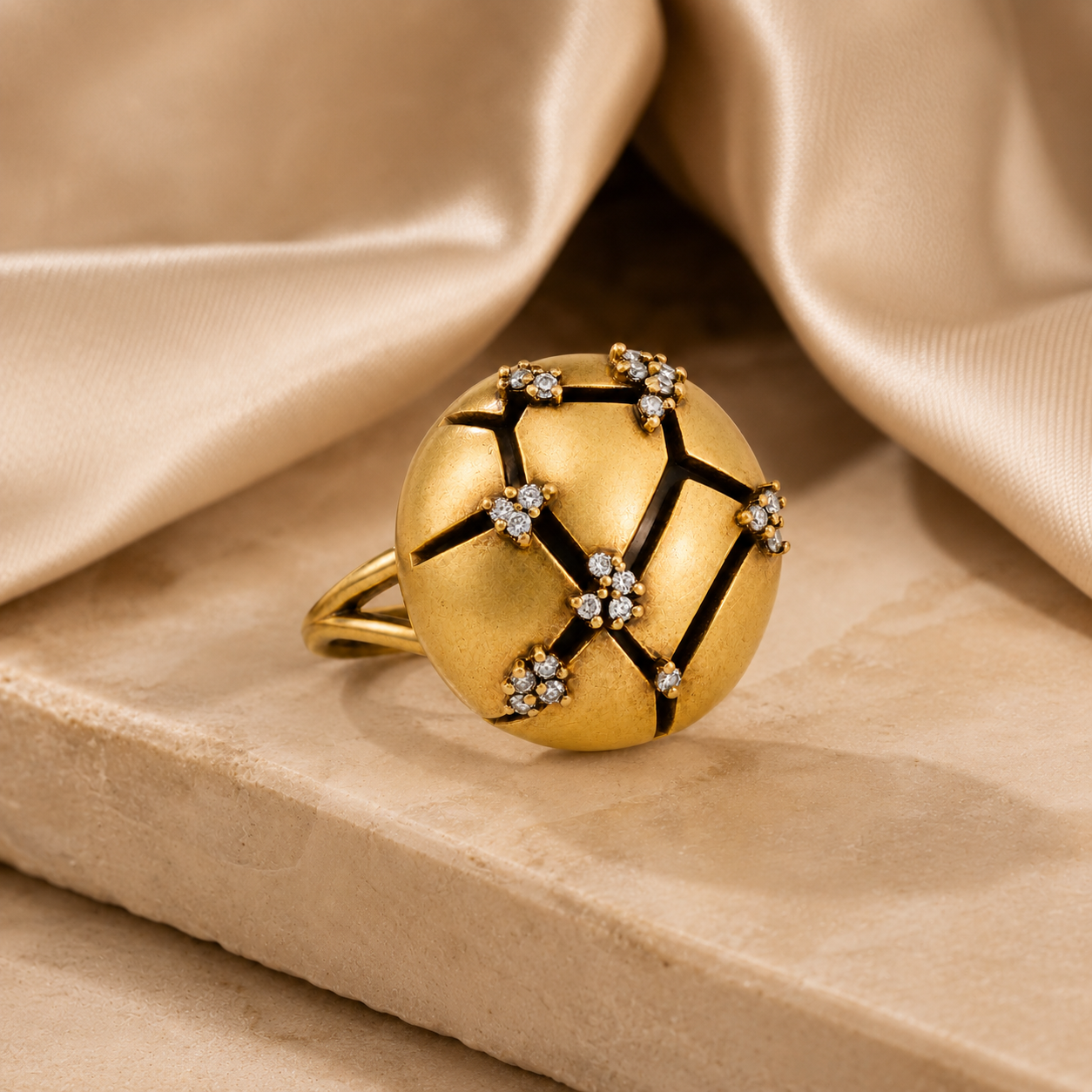 Celestial Mosaic Dome Ring