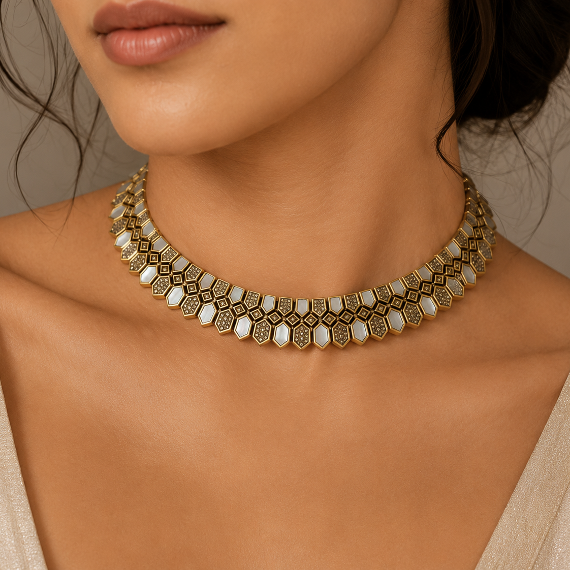 Celestine Mosaic Choker