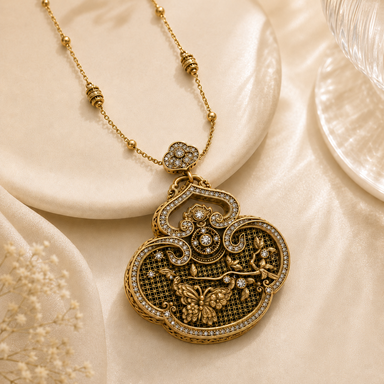 Fortuna Reversible Pendant Necklace