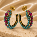 Turquoise Royale Hoops