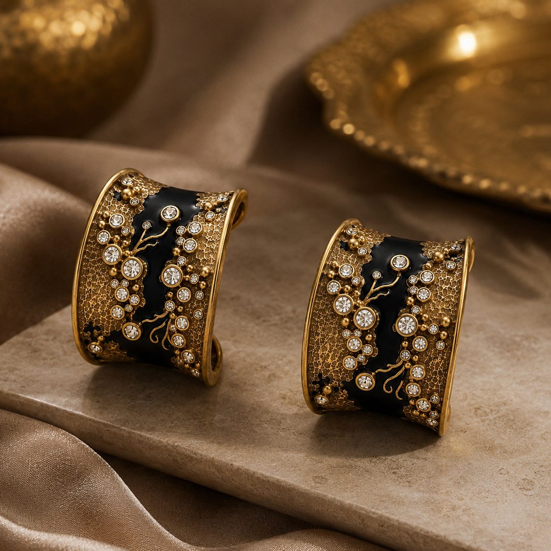 Noir Celestial Cuff Earrings