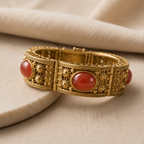 Ornate Gold Carnelian Bracelet