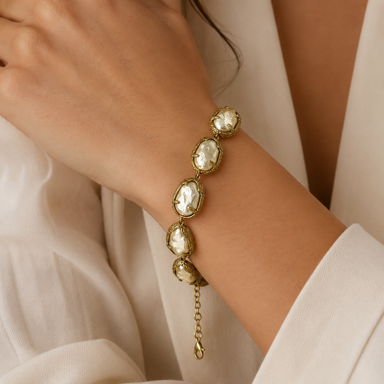 The Elara Baroque Pearl Bracelet