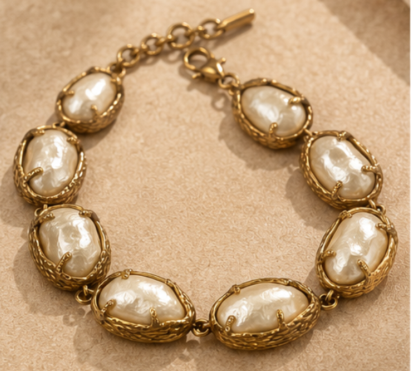 The Elara Baroque Pearl Bracelet