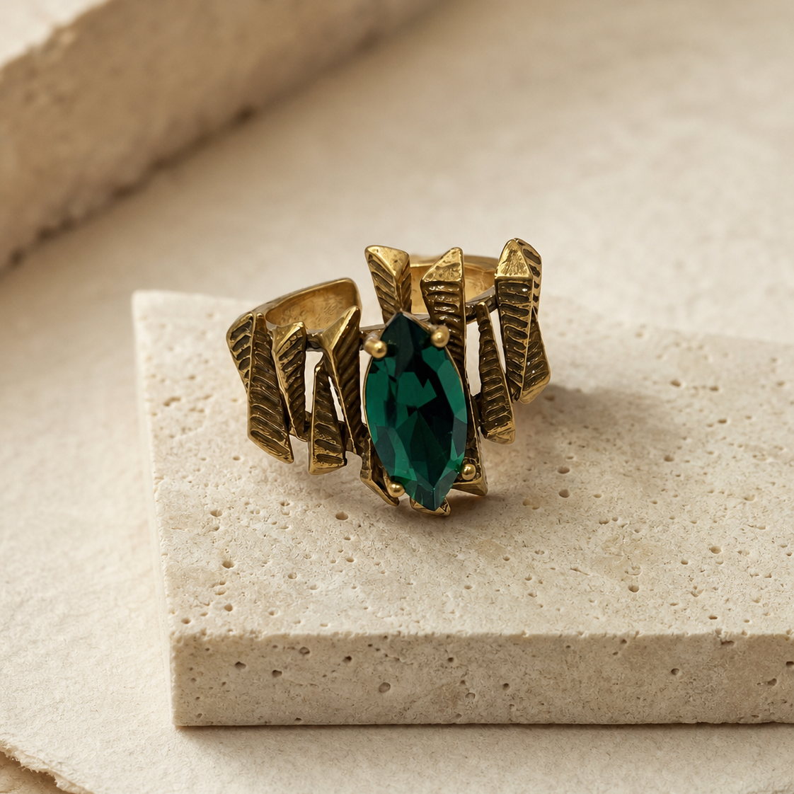 Emerald Citadel Statement Ring.