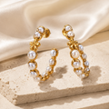 Pearl Blossom Hoops