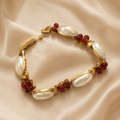 Ruby Pearl Vine Bracelet