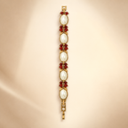 Ruby Pearl Vine Bracelet