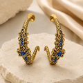 Sapphire Serpent Hoops