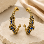 Sapphire Serpent Hoops