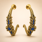 Sapphire Serpent Hoops