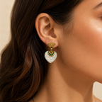 Seraphine Emerald Heart Earrings