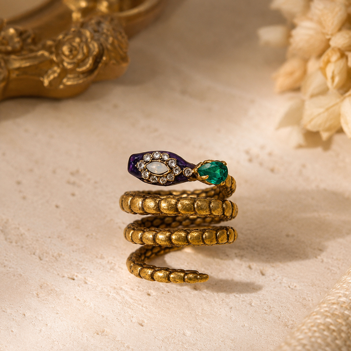 Serpentina Jewel Coil Ring
