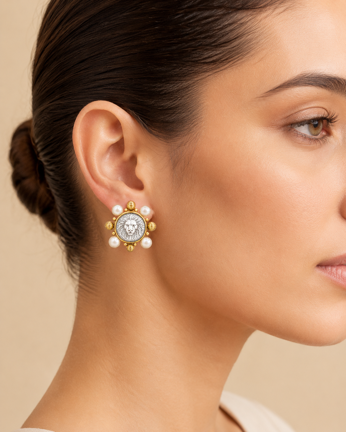 The Imperia Lion Studs