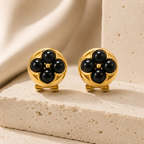 The Noir Petal Studs