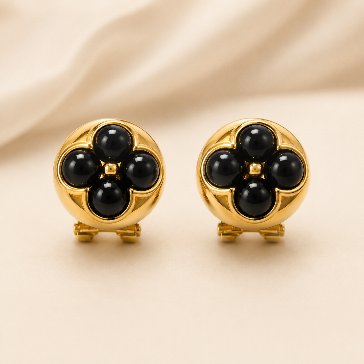 The Noir Petal Studs