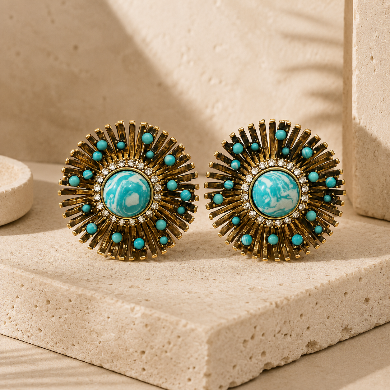 The Solara Turquoise Studs
